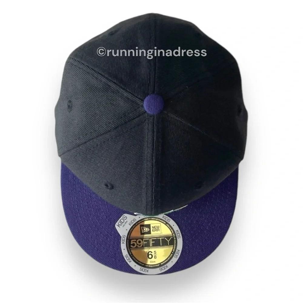 New Era Two tone Black Purple Tampa Bay Rays Cooperstown Collection Wool Fitted